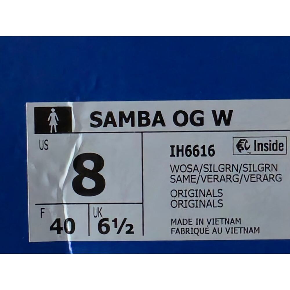Adidas Samba OG Women’s 8 – Sage Green SILGRN – Brand New in Box - Picture 8 of 8